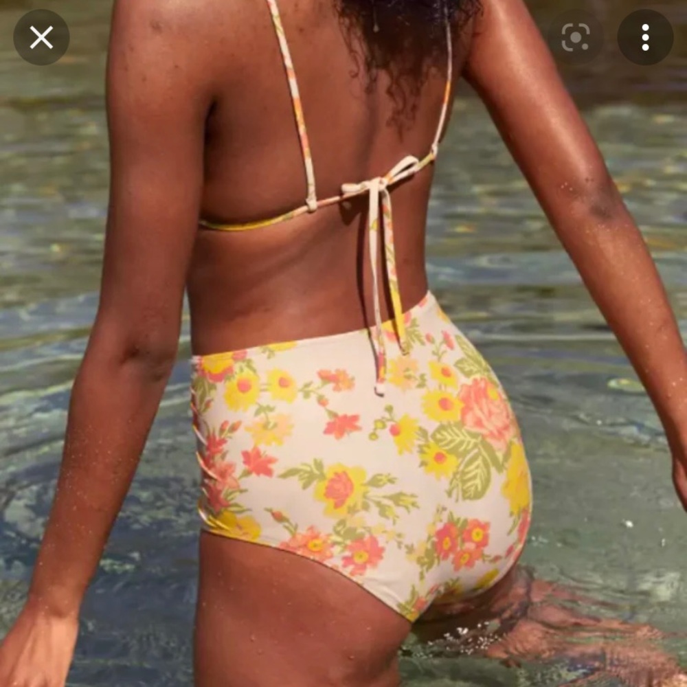 Aerie Bikini Set - Bandeau Top and High Cut Cheeky Bikini Bottoms